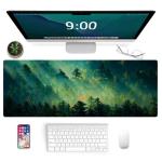 Large Green Forest Gaming Mouse Pad & Desk Mat