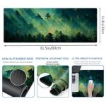 Large Green Forest Gaming Mouse Pad & Desk Mat