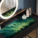 Large Green Forest Gaming Mouse Pad & Desk Mat