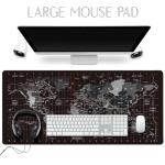 World Map Gaming Mouse Pad with Anti-Slip Base