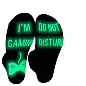 Glowing Gaming Socks - Do Not Disturb Design