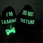 Glowing Gaming Socks - Do Not Disturb Design
