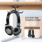 Rotatable Dual Headphone Stand and Hanger Hook