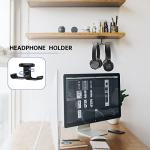 Rotatable Dual Headphone Stand and Hanger Hook