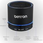 Betron KBS08 Mini Portable Bluetooth Speaker - Black