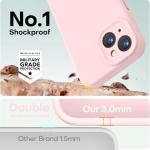LOVE 3000 Premium Silicone iPhone 14 Case, Pink