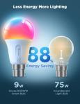 Govee Smart RGBWW Bulbs, WiFi & Voice Control