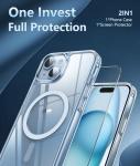 FNTCASE iPhone 15/14/13 Clear Case with Protection