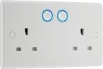 Smart Double Switched Power Wall Socket with Control