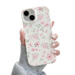 Cute Pink Floral iPhone 13 Case with Camera Protection