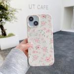 Cute Pink Floral iPhone 13 Case with Camera Protection