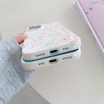 Cute Pink Floral iPhone 13 Case with Camera Protection