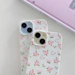 Cute Pink Floral iPhone 13 Case with Camera Protection