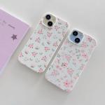 Cute Pink Floral iPhone 13 Case with Camera Protection