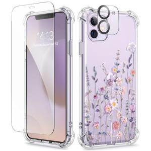 GVIEWIN Clear iPhone 11 Case with Screen Protectors