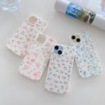 Cute Pink Floral iPhone 13 Case with Camera Protection
