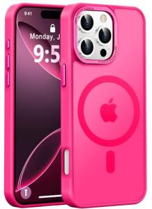 Hot Pink Magnetic Case for iPhone 16 Pro Max