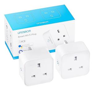 UPXNBOR Wi-Fi Smart Plug with Energy Monitoring (2 Pack)
