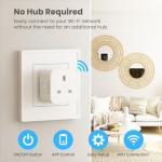 UPXNBOR Wi-Fi Smart Plug with Energy Monitoring (2 Pack)