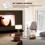 UPXNBOR Wi-Fi Smart Plug with Energy Monitoring (2 Pack)
