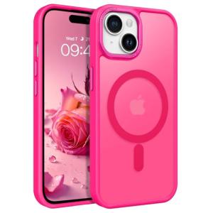 Hot Pink Magnetic iPhone 15 Plus Case