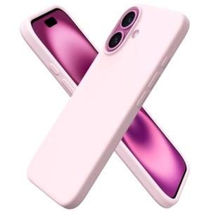 iPhone 16 Slim Liquid Silicone Shockproof Case - Pink