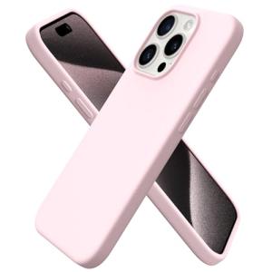 iPhone 15 Pro Liquid Silicone Shockproof Case - Pink