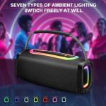 Portable Bluetooth Speaker with 24W Sound and Lights