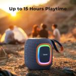 Waterproof Bluetooth Speaker with Lights and FM Radio