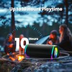 RIENOK 30W Waterproof Bluetooth Speaker with 10-Hour Playtime