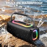 Portable Bluetooth Speaker with 24W Sound and Lights