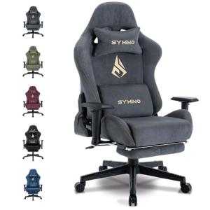 Symino Ergonomic Gaming Chair with Footrest and Headrest