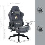 Symino Ergonomic Gaming Chair with Footrest and Headrest