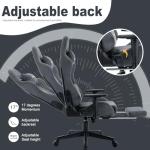 Symino Ergonomic Gaming Chair with Footrest and Headrest