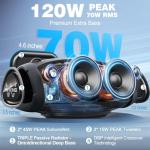 W-KING 120W Waterproof Bluetooth Party Speaker