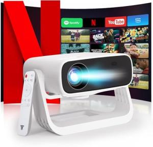 Wielio Smart Projector with 1080P & WiFi 6