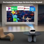 Wielio Smart Projector with 1080P & WiFi 6