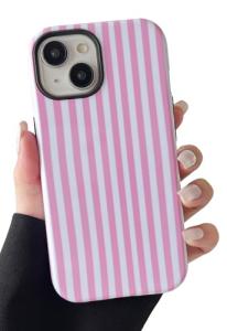 Cute Striped iPhone 13/14 Case for Women