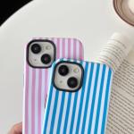 Cute Striped iPhone 13/14 Case for Women