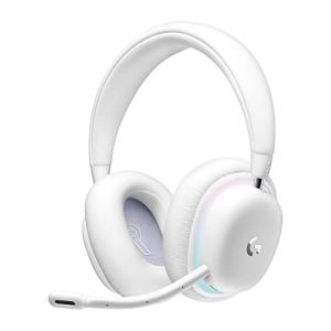 Logitech G G735 Wireless Gaming Headset, Customisable LIGHTSYNC RGB Lighting, LIGHTSPEED, Bluetooth, Detachable Microphone, Compatible with PC & Mac - White