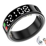 Smart Fitness Tracker Ring with Display and Touch