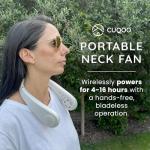 CUQOO Rechargeable Wearable Neck Fan with 360° Airflow