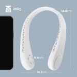 CUQOO Rechargeable Wearable Neck Fan with 360° Airflow