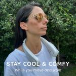 CUQOO Rechargeable Wearable Neck Fan with 360° Airflow