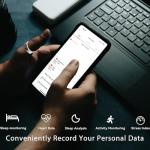 Smart Fitness Tracker Ring with Display and Touch