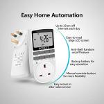NOVKIT Digital Security Timer Plug Socket with 10 Programs