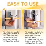 BeeGo® Adhesive Door Lever Locks (2 Pack)