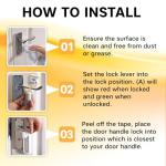 BeeGo® Adhesive Door Lever Locks (2 Pack)