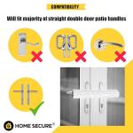 Home Secure Double Door Lock - Easy No-Drill Installation