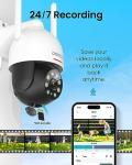 DEKCO 2K Outdoor Security Camera with Motion Tracking